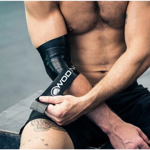 WOD Nation Muscle Floss Bands Recovery Band 1 Pack-Heavy W/ Carrying Bag, Black - Picture 2 of 7